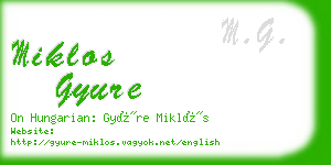 miklos gyure business card